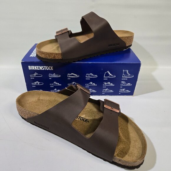 Birkenstock Arizona BS Brown Birko Flor Sandals Men 12 Women 14 NIB EU 45 ($117)